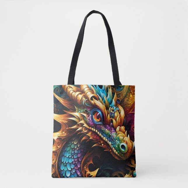 Tote bag original Dragon in style steampunk (Front)