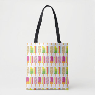 Tote Bag - Pink, Green & Yellow Ice Lollies
