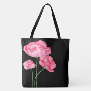Tote Bag-Pink Poppies Bag