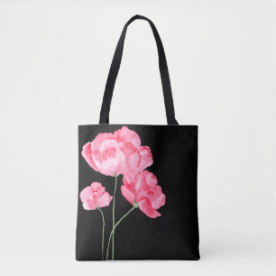 Tote Bag-Pink Poppies Bag