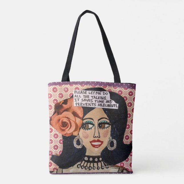 Tote bag – please let me do all the talking. It sa (Back)
