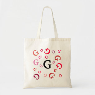 Tote Bag - Red Jumbled Letters