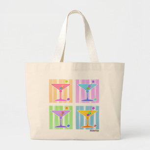 Tote Bag - Retro Pop Art Martinis
