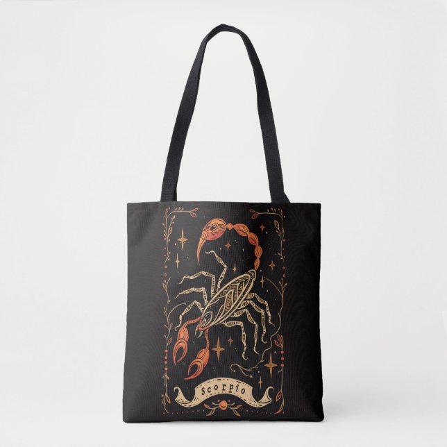 Tote Bag Scorpio Celestial Zodiac Art (Front)
