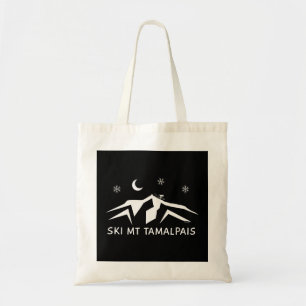 Tote Bag Ski Mt Tamalpais Snowflakes Skier Moon
