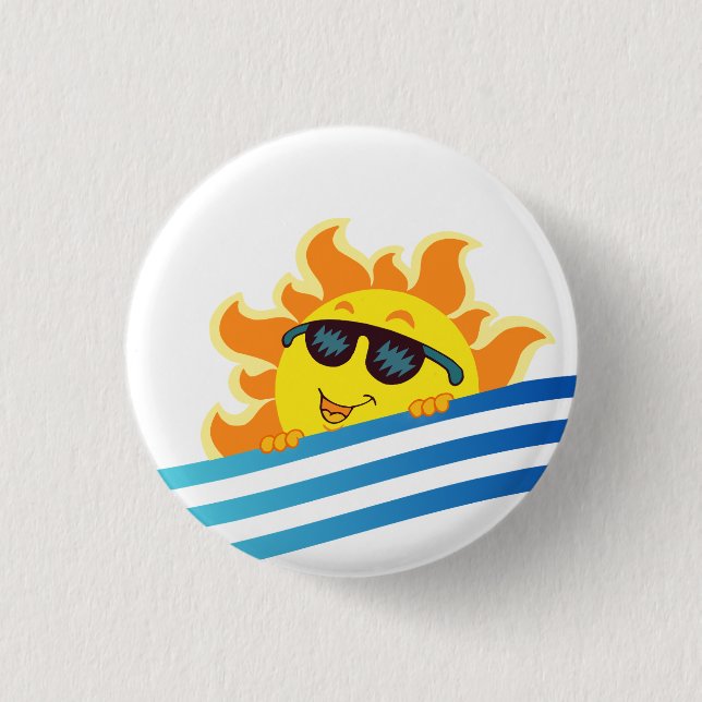 Tote Bag Smile Sun 3 Cm Round Badge (Front)