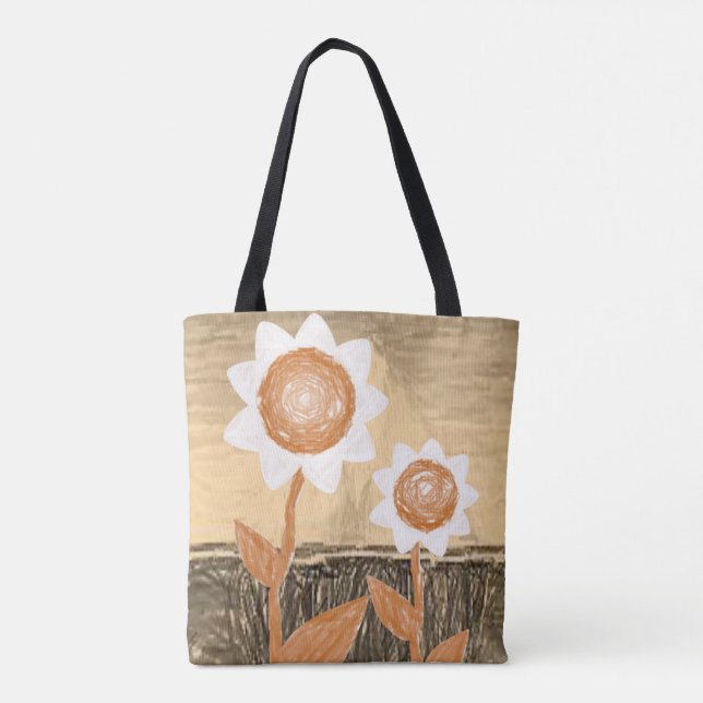 tote bag sunflowers (Back)