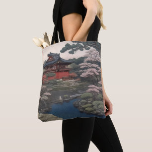 Tote bag - Temple on the river - Japan
