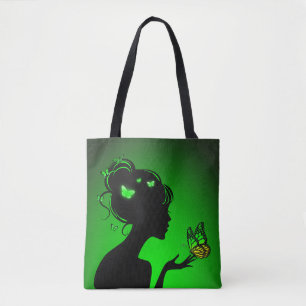 Tote Bag The Green Butterfly Woman