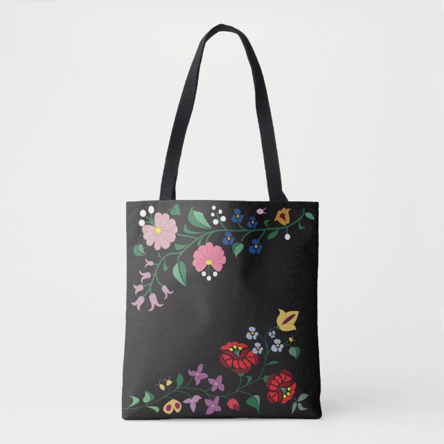 Tote Bag- Traditional Hungarian flower (Front)