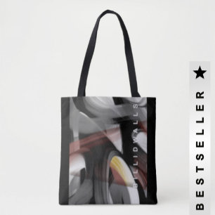 Tote Bag Trend Abstract Black White Powdery