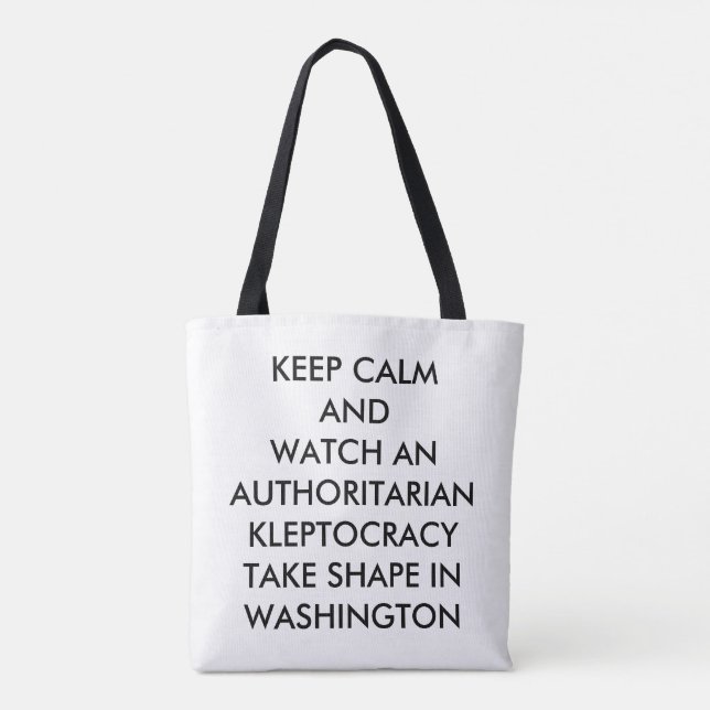 Tote bag- white with black logo bag (Back)
