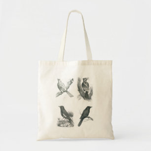 Tote Bag with 4 Cambodian Birds by Vannak Prum