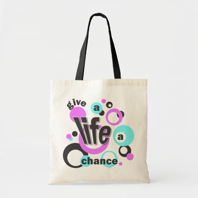 Tote bag with a bubbly design. (Front)