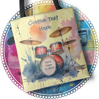 TOTE BAG with a Drum Kit - Two-Sided