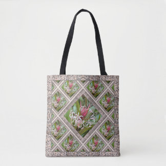Tote Bag with Beautiful Pink Spider Lillies