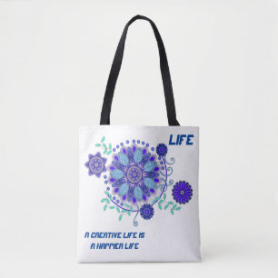 Tote Bag with creative flowers