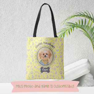 Tote Bag with Custom Pet Portrait & Name