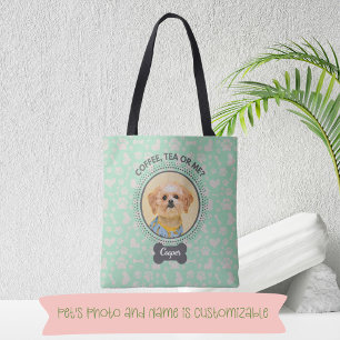 Tote Bag with Custom Pet Portrait & Name