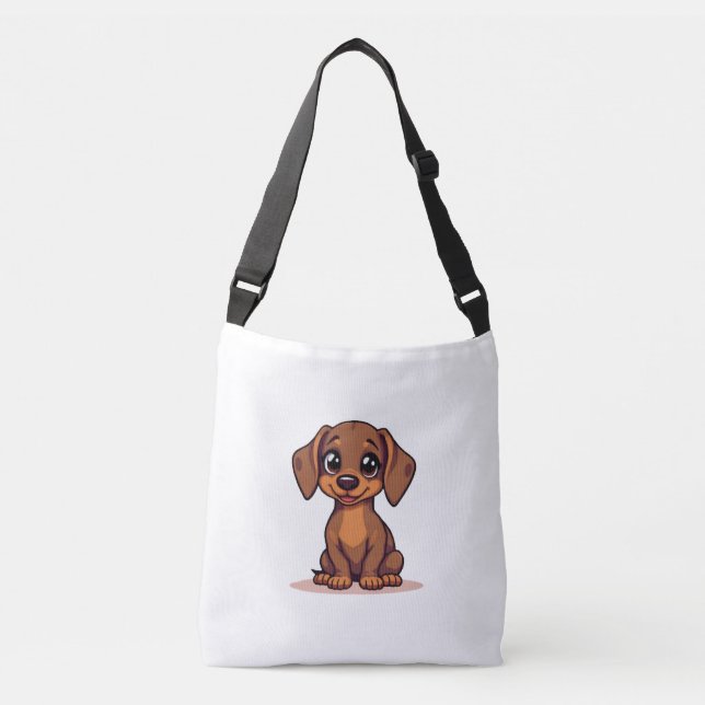 Tote bag with cute Dachshund (Front)