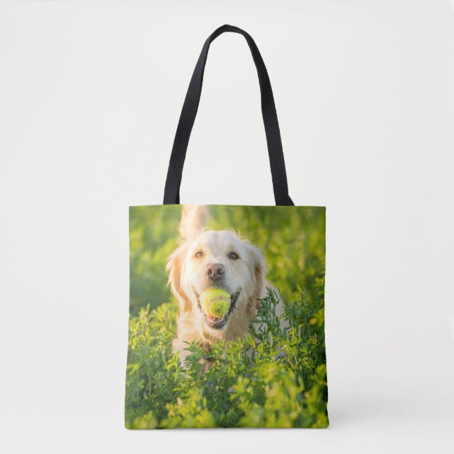 Tote bag with Golden Retriever (Front)