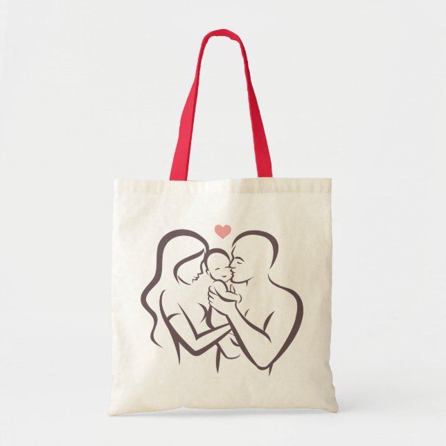 Tote bag with print "family" (Front)