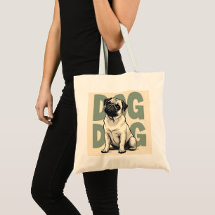 Tote Bag with Pug design