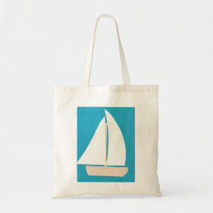 Tote Bag with Sailboat Design