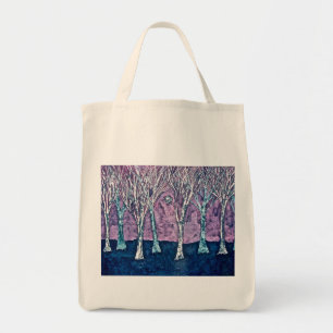 Tote Bag with Trees in Winter