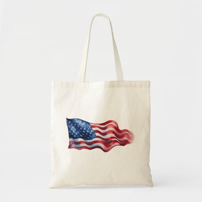 Tote bag with USA Flag (Front)