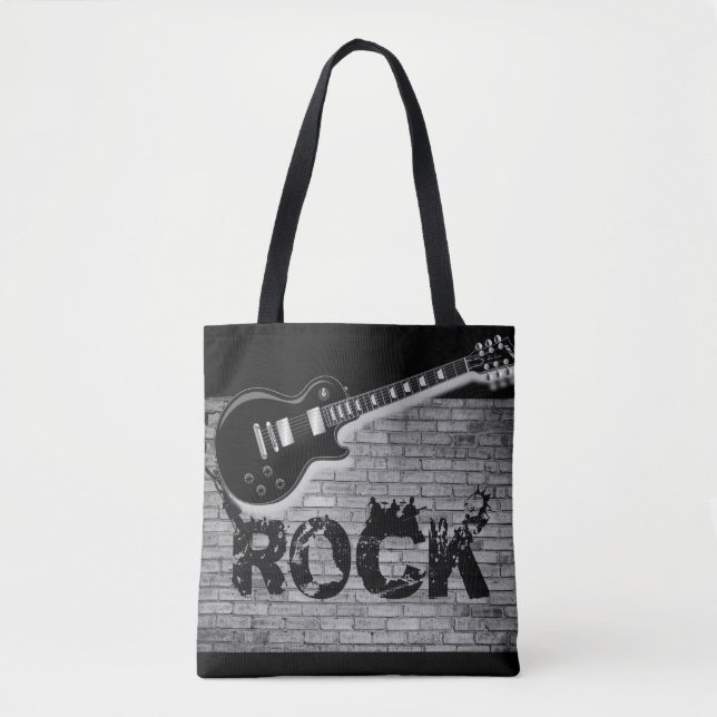 tote bag you rock music (Front)