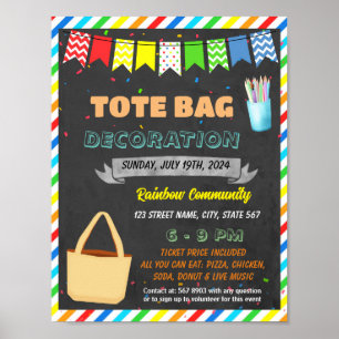 Tote decoration contest school flyer template