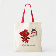tote: Felix, the cat, on Valentine's Day