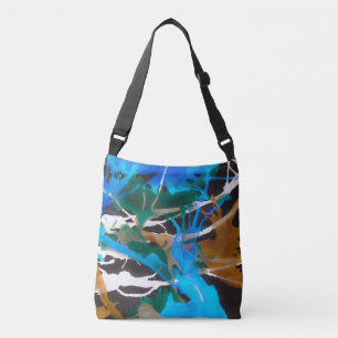 Tote: "Memory", cerulean blue Crossbody Bag