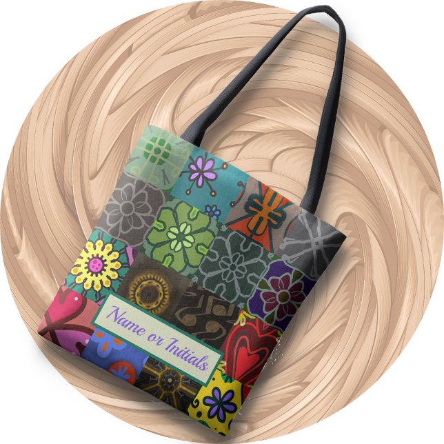 TOTE - Patchwork Pattern 1 - Customisable Mongram Bag (Creator Uploaded)