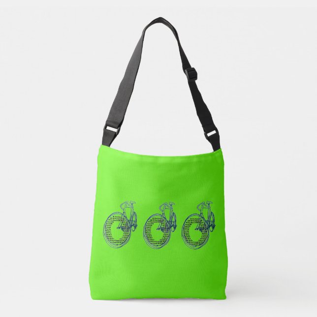 Tote Reusable Shopping Bag Love Portland Bicycle  (Front)