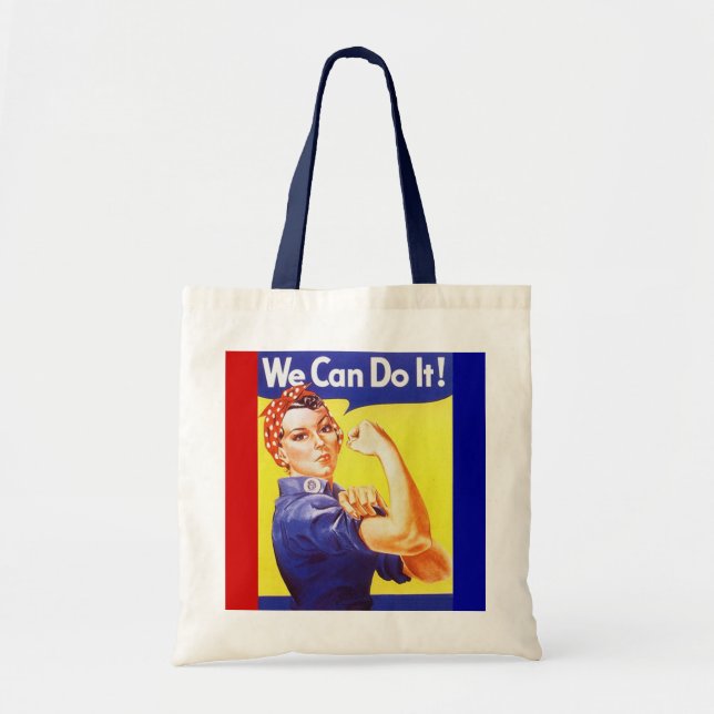 Tote "We Can Do It!" Slogan Rosie the Riveter (Front)