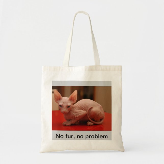tote with a cute sphynx kitten bag (Front)