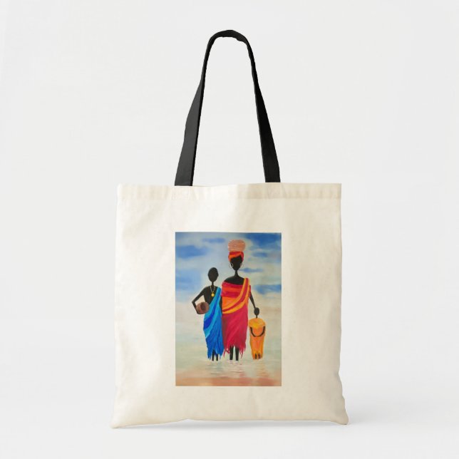 Tote with African Family Bag (Front)