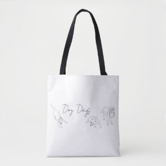 Tote with illustrations from Dog Days. Bag