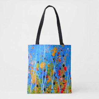 Tote with splashed-colours bag
