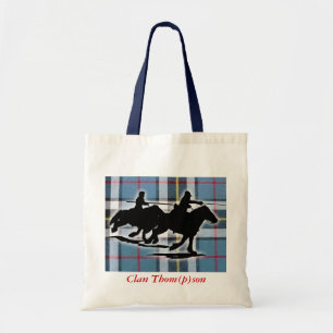 Tote with tartan and border reiver image. bag