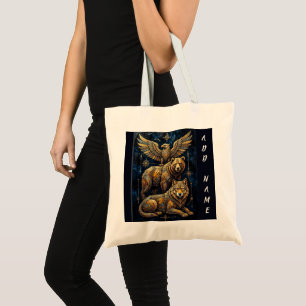 Totem Guardians — Eagle, Bear & Wolf Tote Bag