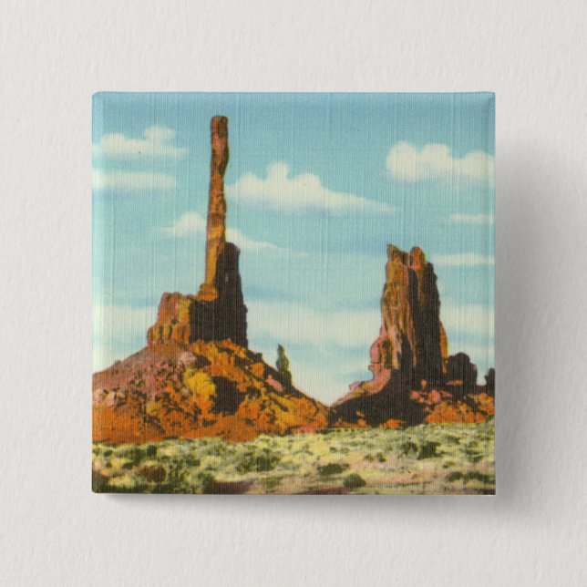 Totem Pole 15 Cm Square Badge (Front)