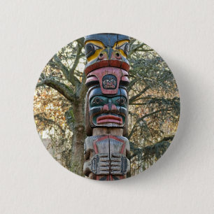 Totem Pole 6 Cm Round Badge