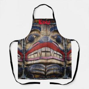 Totem Pole Face Thunder_Cove Apron