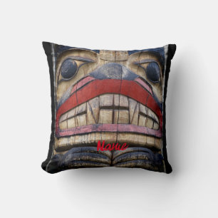 Totem Pole Face Thunder_Cove Cushion