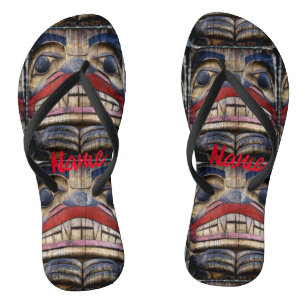 Totem Pole Face Thunder_Cove Jandals