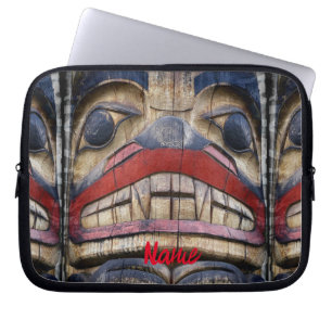 Totem Pole Face Thunder_Cove Laptop Sleeve