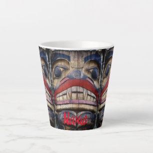 Totem Pole Face Thunder_Cove  Latte Mug